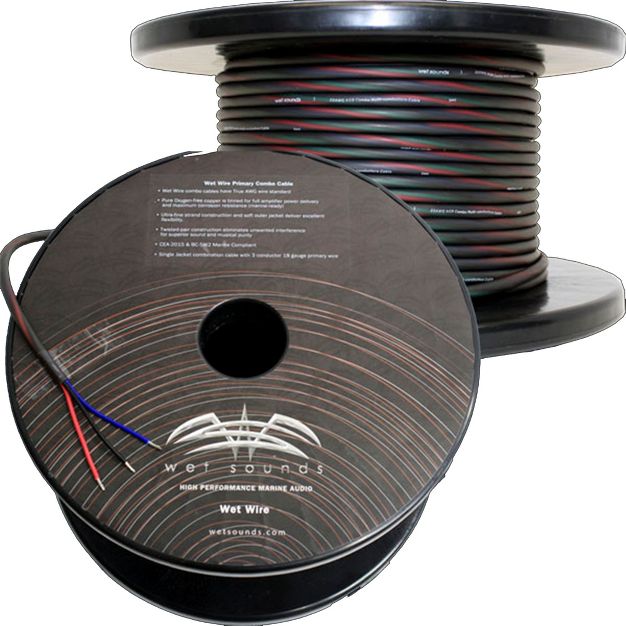Wet Sounds 3 Conductor 18 Gauge Primary Wire-150 ft spool